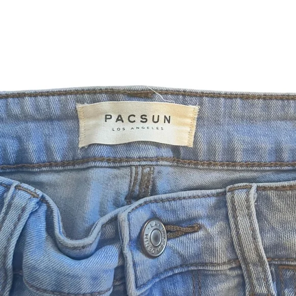 PacSun High Rise Super Stretch Shortie Denim Shorts | Size 26 Waist - Picture 5 of 5